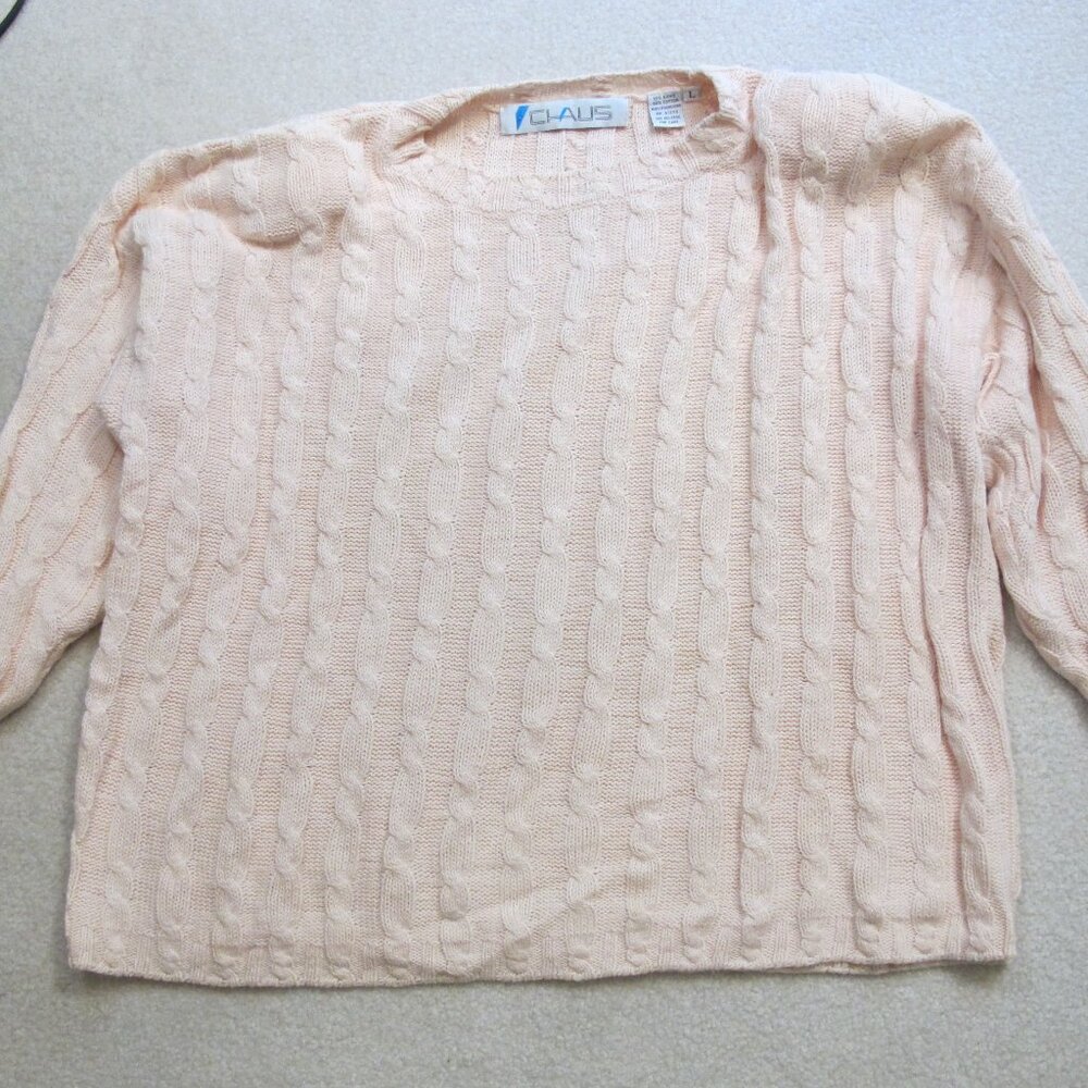 Chaus pink cotton sweater  L